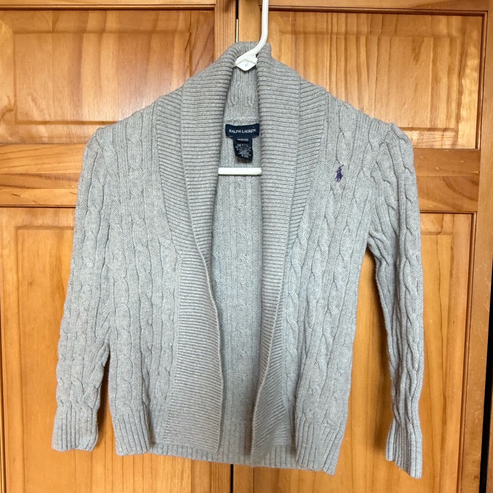 Ralph Lauren Women's Cable Knit Cardigan - Gray